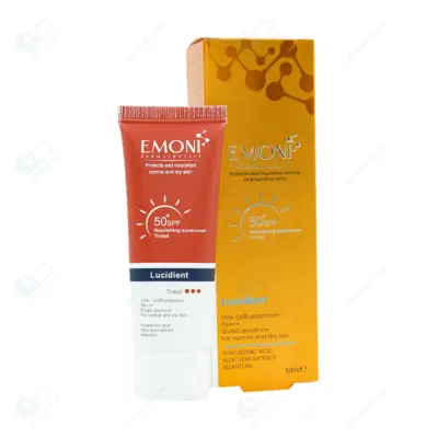 امونی کرم ضدافتابSPF50 بی رنگ پوست نرمال تا خشک-50میلLucidient