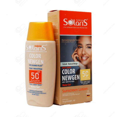 آردن سولاریس COLOR NEWGEN ضدآفتاب لوسیون آبی SPF50 فاقد چربی رنگی بژ روشن