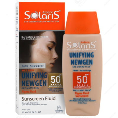 آردن سولاریس Unity NEWGEN ضدآفتاب فلوئید روشن‌کننده و ضدلک SPF50 رنگی بژ طبیعی