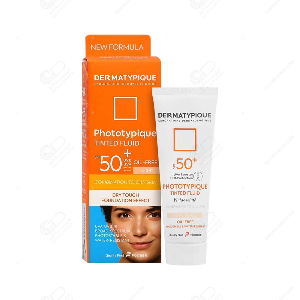 درماتیپیک ضد آفتاب رنگی پوست چرب spf50 ( بژ روشن) فتوتیپیک