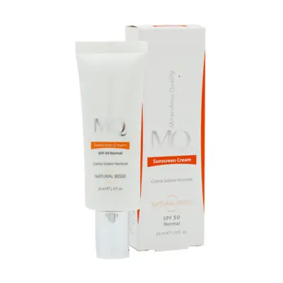 ام کیو ضدآفتاب spf 50 پوست نرمال بژ طبیعی