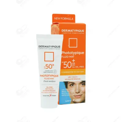 درماتیپیک فلویید ضد آفتاب رنگی پوست چرب +spf50 (بژ طبیعی) فتوتیپیک