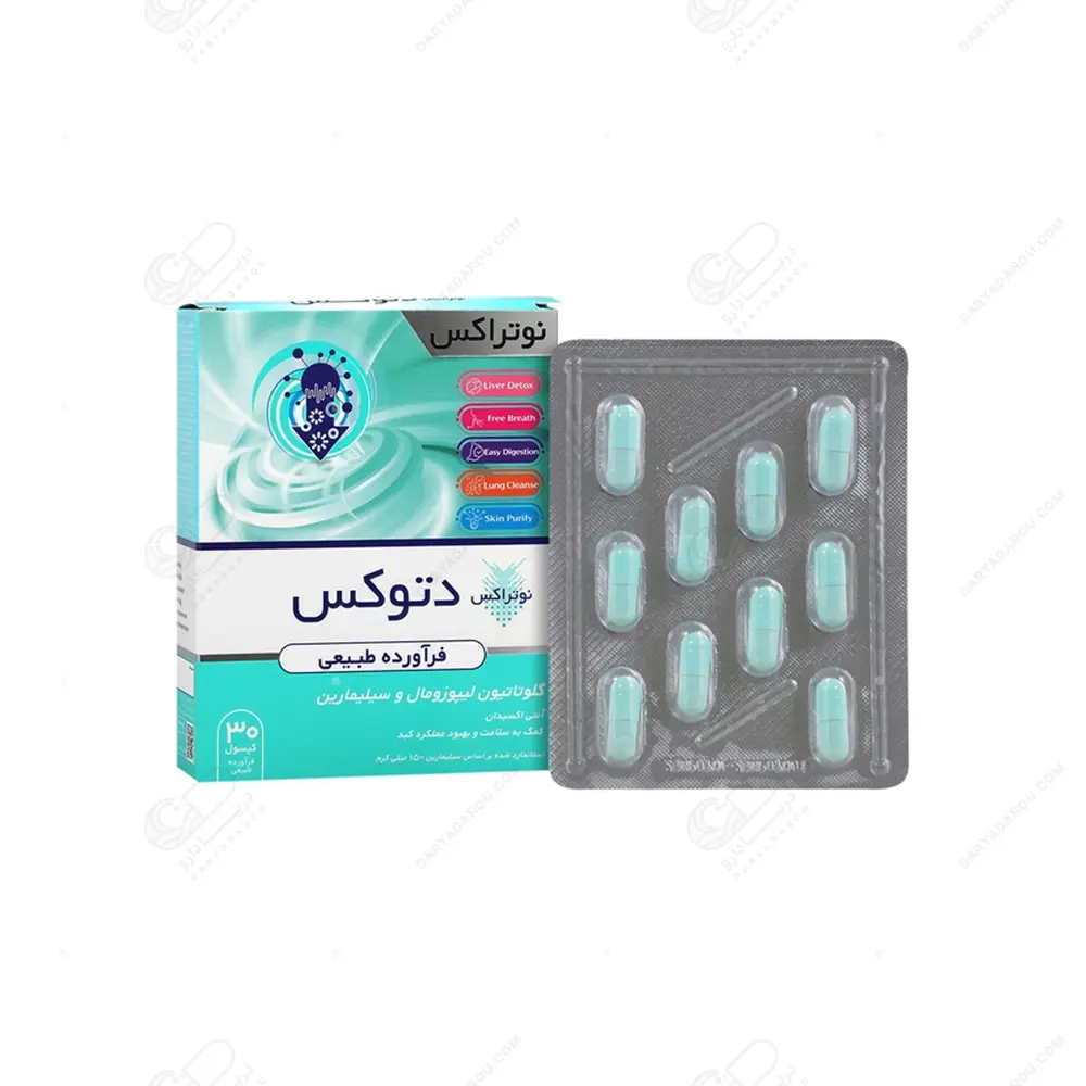 دتوکس نوتراکس کپسول 30 عددی- کاهش دهنده روند پیری سلولی - تصویر 2