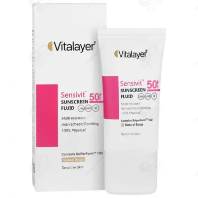 ویتالایر کرم ضد آفتاب رنگی سنسی ویت SPF50 (بژ طبیعی)