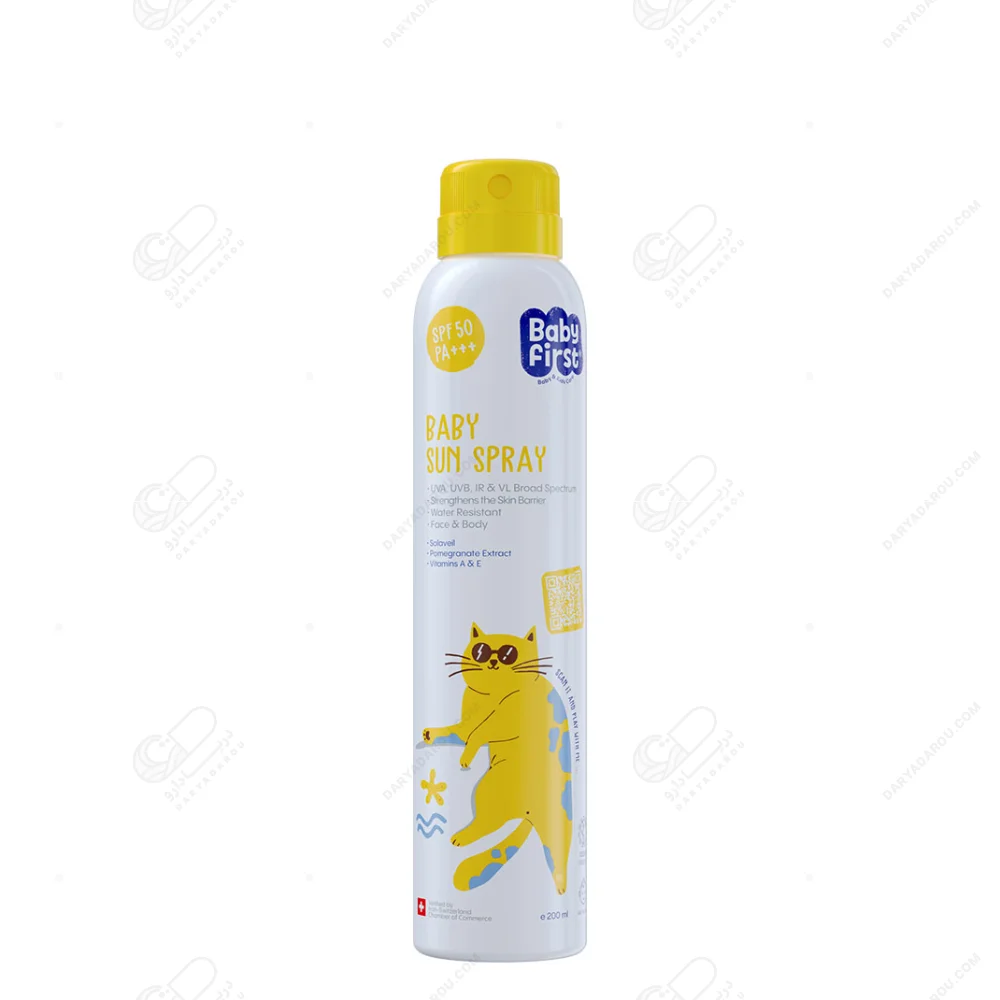 بیبی فرست اسپری لوسیون ضدآفتاب spf50 کودکان ۲۰۰ م