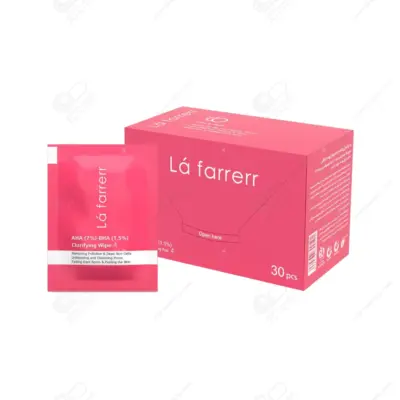 پد پاکسازی کننده و لایه بردار پوست AHA (7%) – BHA (1.5%) لافارر 30 عددی (شماره 4)